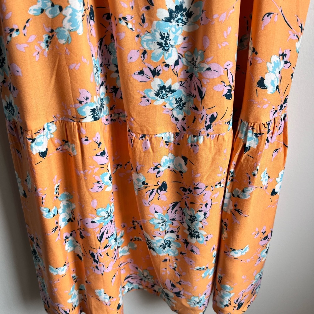 Vero Moda Marigold Yellow Floral Off Shoulder Ruffle Maxi Dress Large - Picture 8 of 13